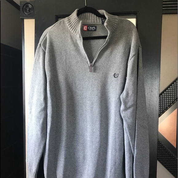 EUC Chaps 1/4 zip Cotton Sweater M XXLTall - Picture 5 of 5